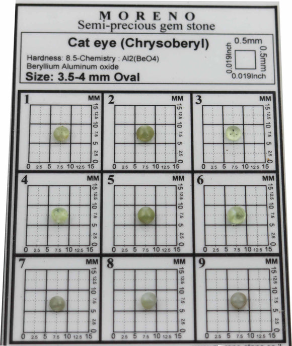 גודל 3.5-4ממ עין החתול קריסובריל מקורית